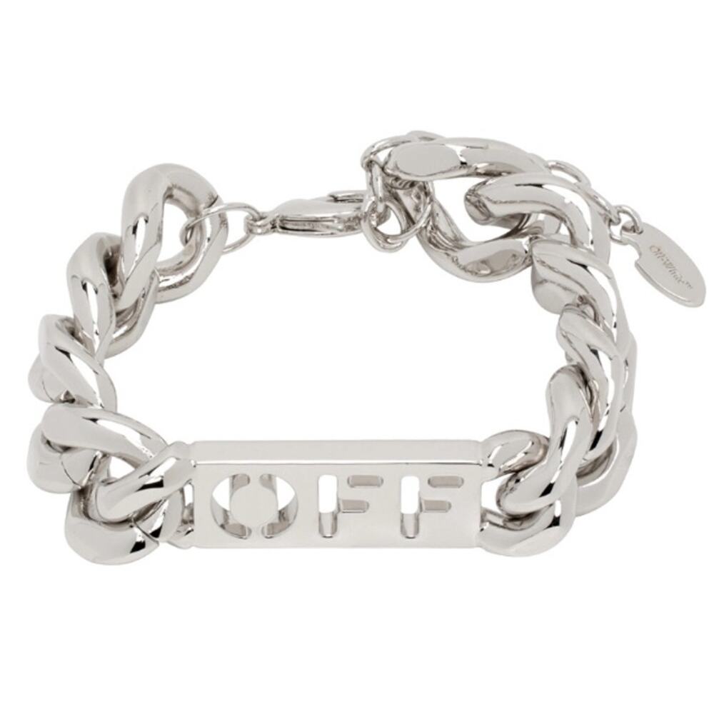 OFF-WHITE Silver 'Off' Chain Bracelet*NEW*Dustbag*BOX*ADJUSTABLE